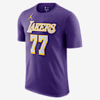 T-shirt NBA Nike Los Angeles Lakers Essentials para homem - Roxo Field