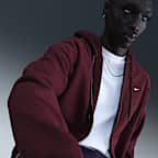 Sudadera con gorro de tejido Fleece de cierre completo para hombre Nike Solo Swoosh