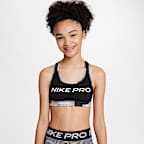 Bra deportivo Dri-FIT reversible para niña talla grande Nike Pro