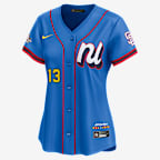 Manny Machado National League 2025 All-Star Game Women’s Nike Dri-FIT MLB Limited Jersey - Blue
