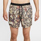 Nike Stride Men's Dri-FIT 18cm (approx) Brief-Lined Printed Running Shorts