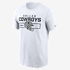 Dallas Cowboys Helmet Essential Men's Nike NFL T-Shirt - White