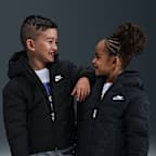 Nike Little Kids' Swoosh Quilted Puffer Jacket - Black