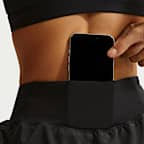 Shorts de correr Dri-FIT de tiro medio con forro de ropa interior para mujer Nike Tempo Flow Swoosh