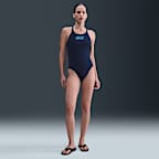 Traje de baño de una pieza Fastback para mujer Nike Swim HydraStrong