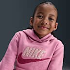 Sudadera con gorro sin cierre de chenilla para niños talla pequeña Nike Club
