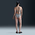 Traje de baño de una pieza con cordones para mujer Nike Swim