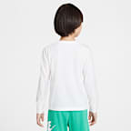 Playera de manga larga Peace de corte cuadrado para niño talla pequeña Nike