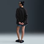 Nike Sportswear Chill Poplin Woven Loose Long-Sleeve Button-Down Top