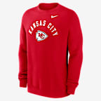 Kansas City Chiefs Club Men's Nike NFL Pullover Crew - Red