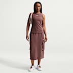 Playera de tirantes de tela de canalé ajustada para mujer Nike Sportswear