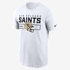 New Orleans Saints Helmet Essential Men's Nike NFL T-Shirt - White
