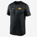 Playera universitaria Nike Dri-FIT para hombre Iowa Sideline Legend Small Logo - Negro