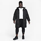 Nike Sportswear Classic Puffer Parka con capucha de ajuste amplio Therma-FIT (talla grande) - Mujer - Negro/Blanco