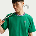 เสื้อกอล์ฟทรงหลวมผู้ชาย Nike Tartan