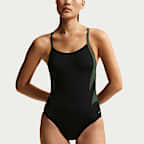 Traje de baño de una sola pieza con espalda deportiva para mujer Nike Swim HydraStrong Fly