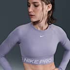 Nike Pro Women's Dri-FIT Cropped Long-Sleeve Top