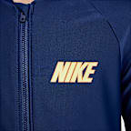 Playera de manga larga con cierre Hydroguard para niño talla grande Nike Swim 3-D Swoosh