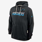 Carolina Panthers Sideline Standard Issue Men's Nike Dri-FIT NFL Pullover Hoodie - Black