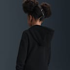 Μπλούζα με κουκούλα και φερμουάρ σε όλο το μήκος Nike Sportswear Club Fleece για μικρά παιδιά