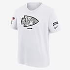 Kansas City Chiefs Salute to Service Primary Edge Legend Big Kids' Nike Dri-FIT NFL T-Shirt - White