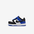 Tenis para bebé e infantil Nike Dunk Low SE - Blanco/Azul carrera/Rosa tierra/Negro