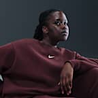 Sudadera oversized de cuello redondo de tejido Fleece para mujer (talla grande) Nike Sportswear Phoenix