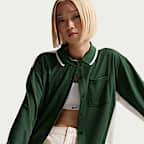 나이키 스포츠웨어 여성 오버사이즈 버튼 다운 저지 탑