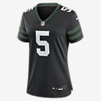 Jersey de fútbol americano Nike de la NFL Game para mujer Garrett Wilson New York Jets - Negro