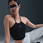 ナイキ スポーツウェア チル テリー ウィメンズ スリム クロップド フレンチテリー ホルタートップ