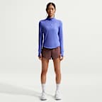 나이키 스위프트 여성 드라이 핏 UV 쿼터집 러닝 탑