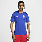 FFF (Women's Team) 2024/25 Stadium Home Men's Nike Dri-FIT Football Replica Shirt - Bright Blue/University Red/White