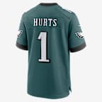 Jersey Nike de la NFL Game para hombre Jalen Hurts Philadelphia Eagles Super Bowl LIX - Verde