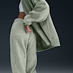 Pants de tejido Knit oversized de tiro alto para mujer Nike Sportswear Phoenix Cozy Bouclé
