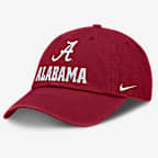 Gorra universitaria Nike ajustable para hombre Alabama Sideline Club Gameday - Carmesí