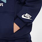 Sudadera con gorro sin cierre de tejido Fleece para infantil Nike Sportswear Powder Play