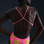 Traje de baño recortado de una pieza para mujer Nike Swim HydraStrong