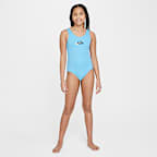 Traje de baño de una pieza con diseño de espalda en U para niñas talla grande Nike Swim