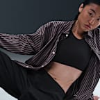 Nike Sportswear Women's Mid-Rise Loose Jacquard Striped Tracksuit Bottoms