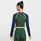 ナイキ スポーツウェア ウィメンズ タイト ロングスリーブ クロップド トップ