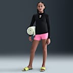 Playera de manga larga Dri-FIT UV para niña talla grande Nike Swim Hydroguard