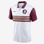 Polo universitario Nike Dri-FIT para hombre Florida State Seminoles Primetime Campus Vapor - Blanco