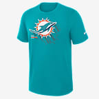 Miami Dolphins Slub Men's Nike Dri-FIT NFL T-Shirt - Aqua