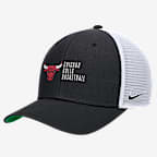 Chicago Bulls 2024/25 Rise Icon Edition Nike NBA Trucker Cap - Black
