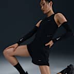 กางเกงวิ่งขาสั้นเอวปานกลางมีซับในผู้หญิง Dri-FIT Nike Tempo