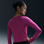 Nike One Fitted Women's Dri-FIT Long-Sleeve Cropped Top