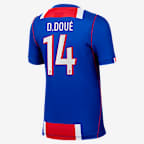 Désiré Doué Paris Saint-Germain 2026/27 Stadium Home Big Kids' Nike Dri-FIT Soccer Jersey - Blue/Red