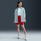 ナイキ スポーツウェア チル ポプリン ウィメンズ ルーズ ロングスリーブ ボタンアップ トップ