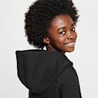 Ποδοσφαιρική μπλούζα με κουκούλα και φερμουάρ σε όλο το μήκος Παρί Σεν Ζερμέν Nike Tech Fleece για μεγάλα αγόρια