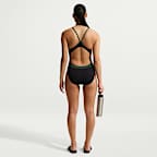 Traje de baño de una sola pieza con espalda deportiva para mujer Nike Swim HydraStrong Fly